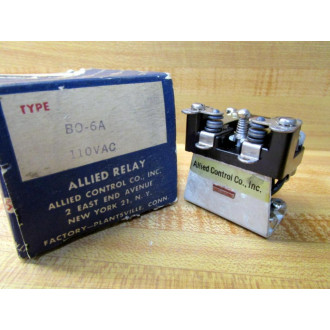 Allied Control BO-6A Relay B0-6A 110VAC