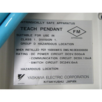 Yaskawa Electric JZNC-TB26-1 Teach Pendant JZNCTB261 - Used