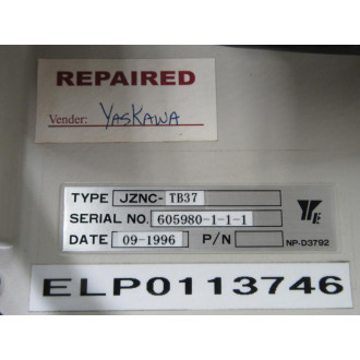 Yaskawa Electric JZNC-TB37 Teach Pendant JZNCTB37 - Refurbished