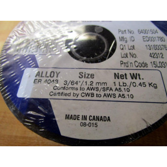 Radnor 64001504 MIG Aluminum Welding Wire  ED031780