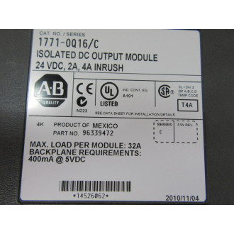 Allen Bradley 1771-OQ16 OP Module Ser C, 96339472