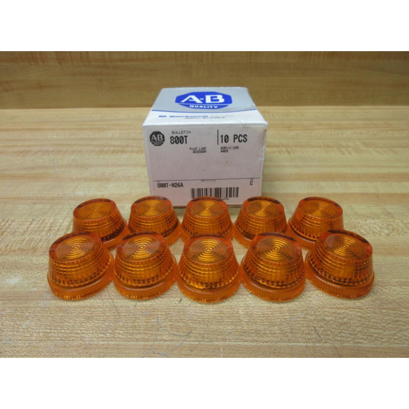 Allen Bradley 800T-N26A Pilot Light Cap 800TN26A (Pack of 10)
