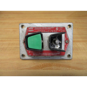 Crouse-Hinds EFS-215 Push Button Station Partial Cover See Pictures - Used