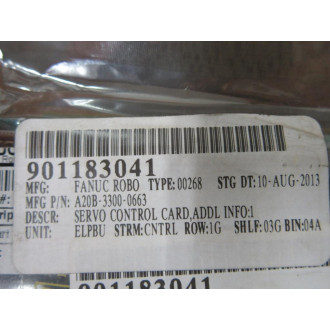 Fanuc A20B-3300-0663 Servo Control Card A20B-3300-066304C