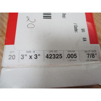 Precision Brand 42325 Stainless Steel Slotted Shim (Pack of 20)