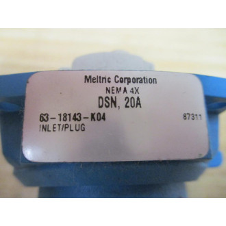 Marechal 63-18143-K04 Meltric Inlet Plug 6318143K04 - New No Box