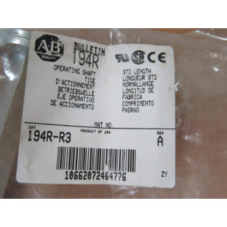 Allen Bradley 194R-R3 Operating Shaft 194RR3
