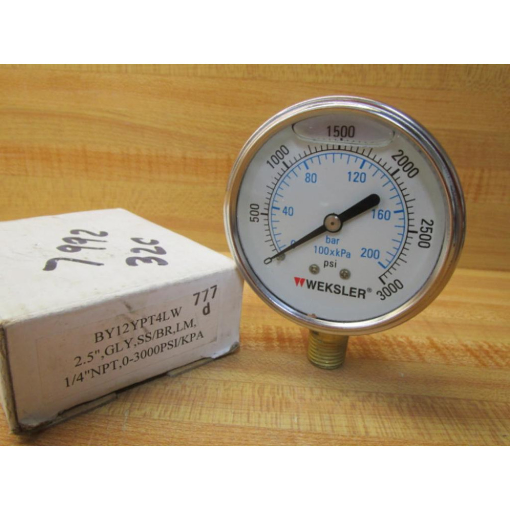 Weksler BY12YPT4LW Pressure Gauge Weksler BY12YPT4LW Pressure Gauge