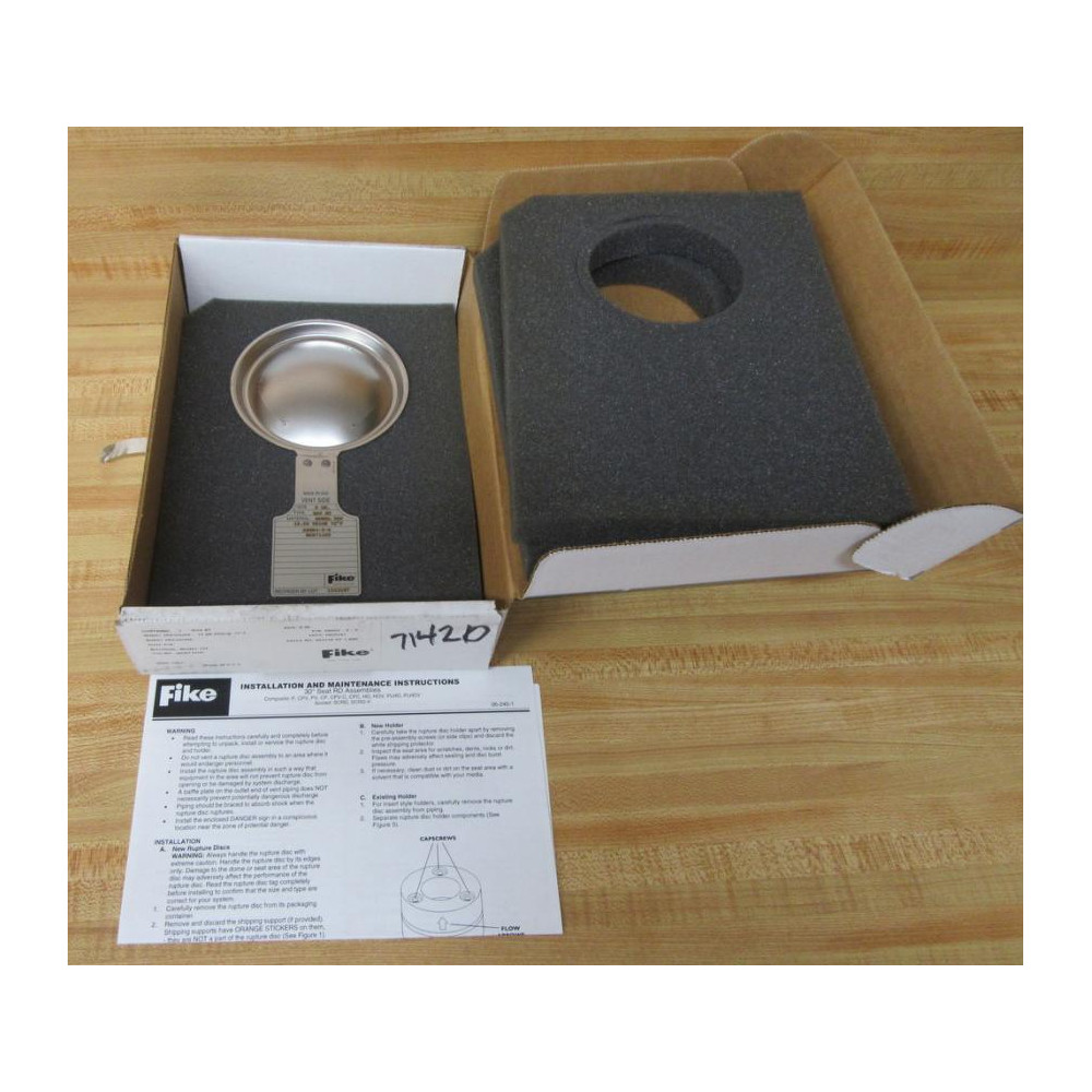 Fike A6684-3-X Rupture Disk A66843X Fike A6684-3-X Rupture Disk A66843X
