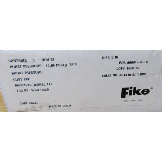 Fike A6684-3-X Rupture Disk A66843X