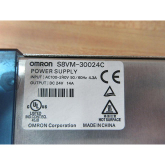 Omron S8VM-30024C Power Supply S8VM30024C WChipped Block - Used