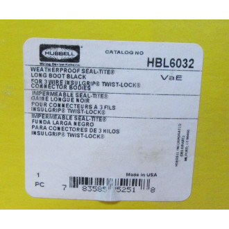 Hubbell HBL6032 Weather Proof Long Boot
