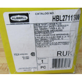 Hubbell HBL2711SW Twist Lock Plug
