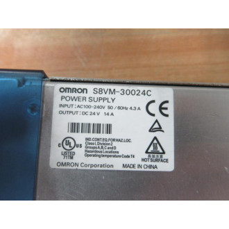 Omron S8VM-30024C Power Supply S8VM30024C WO Mounting Bracket - Used