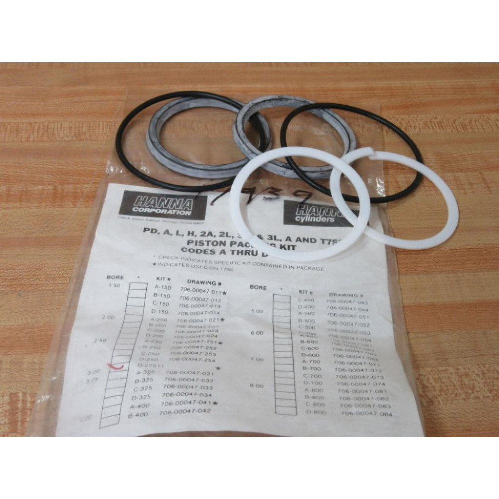 Hanna D-27511 Piston Packing Kit D27511