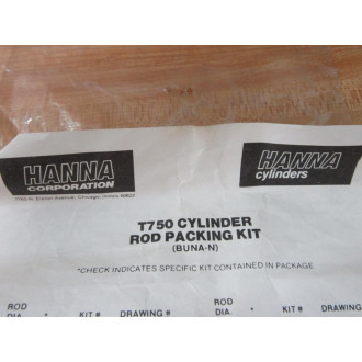 Hanna T-150-2 T750 Cylinder Rod Packing Kit 706-00057-152