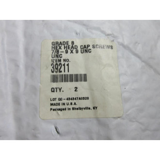 39211 Hex Head Cap Screw 78-9X9 (Pack of 2)