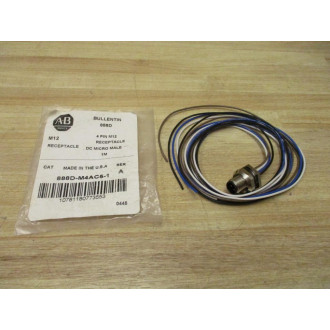 Allen Bradley 888D-M4AC5-1 DC Micro Male Receptacle 888DM4AC51 Ser. A