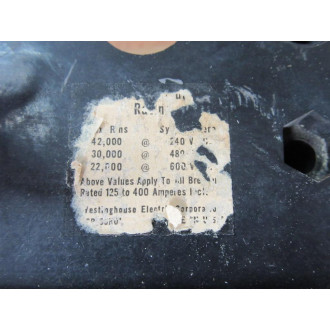 Westinghouse LAB3400W 400A Circuit Breaker 371D333G28 - Used