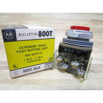 Allen Bradley 800T-B6A Push Button 800TB6A Red Ser N