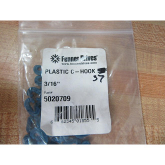Fenner Drives 5020709 Plastic C Hook WTwisted O-Ring (Pack of 37)