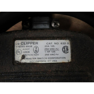 Clipper 632-S Foot Switch 632S WCable & Plug - Used