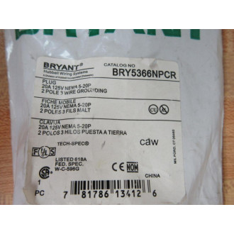 Bryant BRY5366NPCR Hubbell Plug