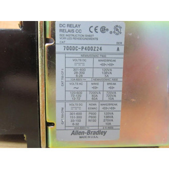 Allen Bradley 700DC-P400Z24 Relay 700DCP400Z24