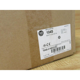 Allen Bradley 104S-C16D210C Safety Contactor 104SC16D210C Factory Sealed