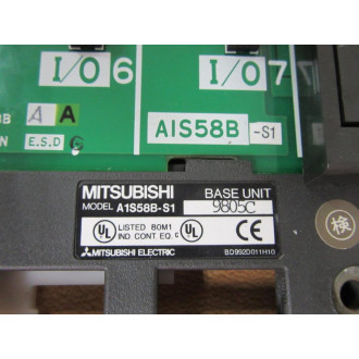 Mitsubishi A1S58B-S1 Rack Extension Base Unit A1S58BS1 - Used