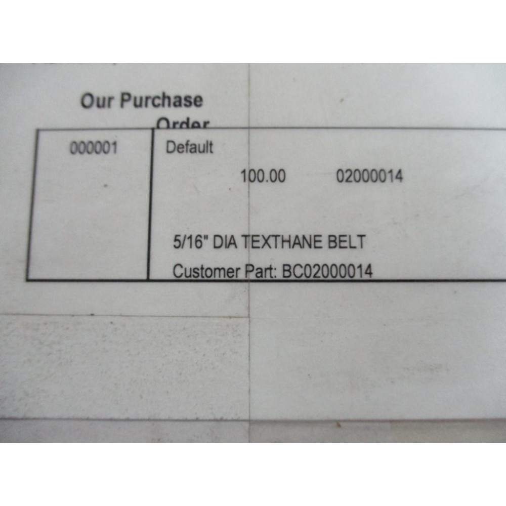 Mol Belting Systems 02000014 516" Texthane Belt BC02000014 65' Length