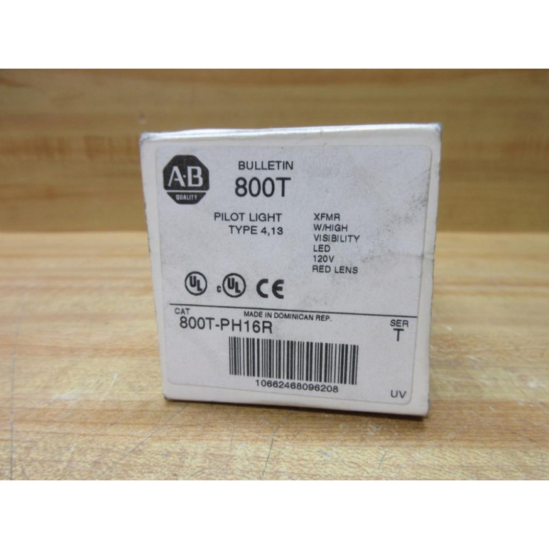 Allen Bradley 800T-PH16R Pilot Light 800TPH16R EMPTY BOX ONLY!