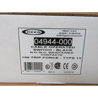 Rees 04944-000 Cable Operated Switch 04944000 Black