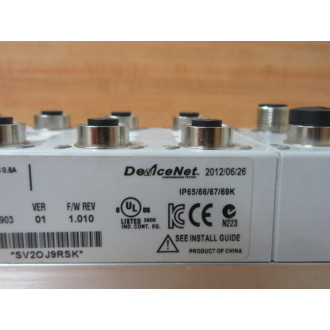 Allen Bradley 1732DIB16M12M12 DeviceNet IO Module WO 2 Plastic Pieces - Used