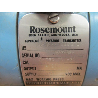 Rosemount 1151GP5E22T0003PB Alphaline Pressure Transmitter - Used