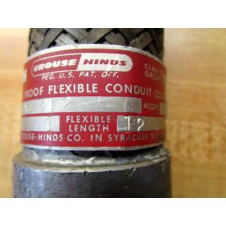 Crouse & Hinds ECLK 312 Flexible Conduit Coupling ECLK312 WO End Adap - Used