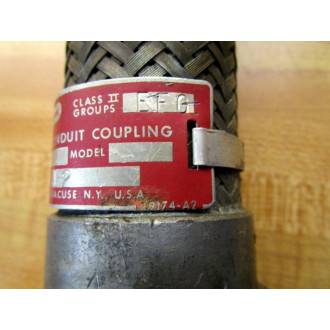 Crouse & Hinds ECLK 312 Flexible Conduit Coupling ECLK312 WO End Adap - Used