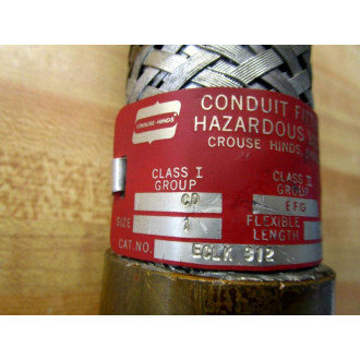 Crouse & Hinds ECLK 312 Flexible Conduit Coupling ECLK312 Brass - Used