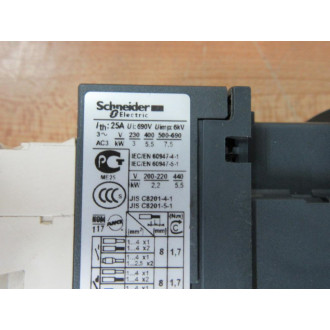Schneider LC1-D12-B7 Telemechanique Contactor LC1D12B7 (Pack of 2) - Used