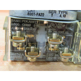 Allen Bradley 800T-FA22F Maintained Pushbutton 800TFA22F