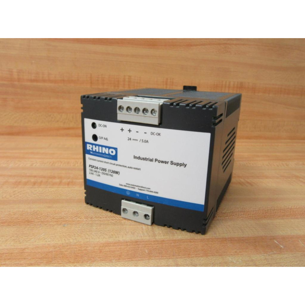 Rhino PSP24-120S Industrial Power Supply PSP24120S - Used Rhino PSP24-120S Industrial Power Supply PSP24120S - Used