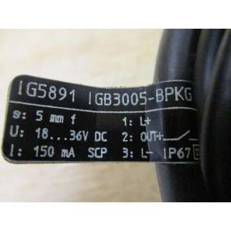 IFM Efector IGB3005-BPKG Proximity Sensor IG5891 - New No Box