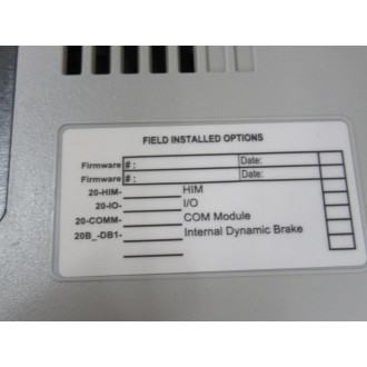 Allen Bradley 20BD5P0A3AYNAND0 PowerFlex 700 FRN: 10.003 Series B 582018