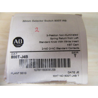 Allen Bradley 800T-J4B Selector Switch