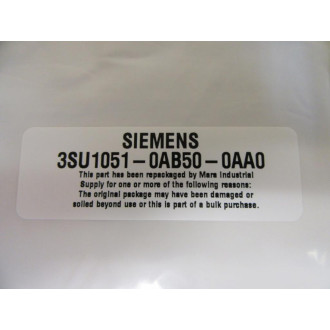 Siemens 3SU1051-0AB50-0AA0 Button W3SU1550-0AA10-0AA0
