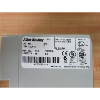 Allen Bradley 1794-ACN15 Adapter 1794ACN15 FW Rev 4.1 Rev A01 - New No Box