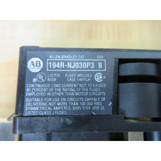 Allen Bradley 194R-NJ030P3 IEC Disconnect 194RNJ030P3 WRod - New No Box