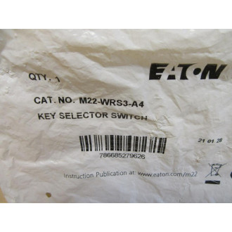 Cutler Hammer Eaton M22-WRS3-A4 Selector Switch