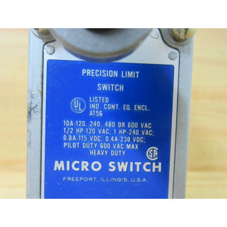 Micro Switch 101ML1 Precision Limit Switch WRoller Lever - New No Box