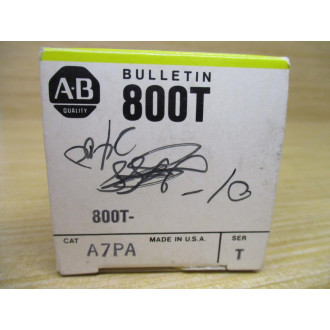 Allen Bradley 800T-A7PA Push Button Switch Ser. T